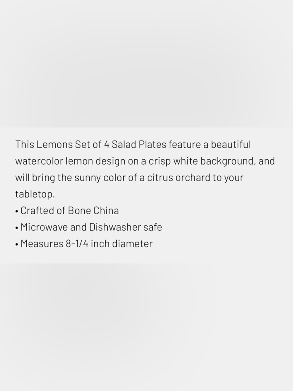 MIKASA Salad Plates with Lemons, Set of 4. - Picture 5 of 5
